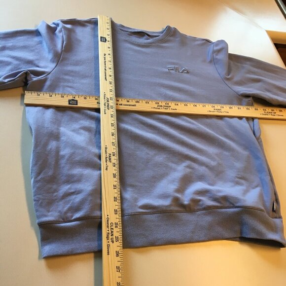 Fila Crewneck Sweatshirt Womens Large Purple Pockets Athleisure Cozy - Picture 6 of 8
